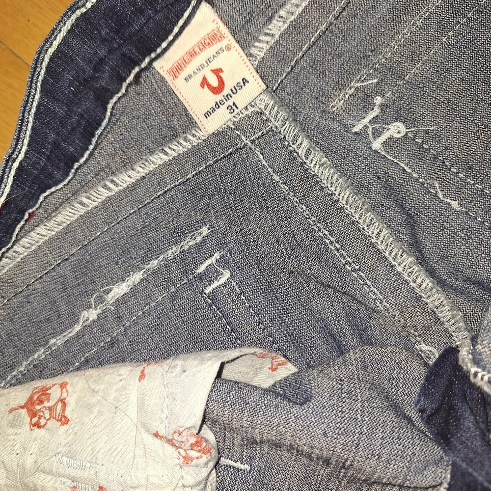 True Religion Dark Blue Bootcut Jeans with Embellished Back Pockets - Picture 3 of 5